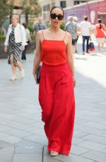 MYLEENE KLASS in a Red Top and Trousers at Smooth Radio in London 06/05/2021
