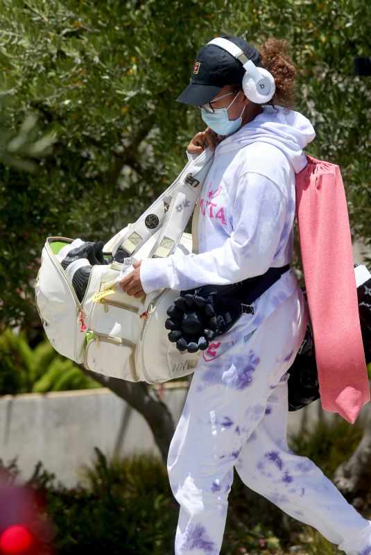 NAOMI OSAKA Arrives Back at Her Home in Los Angeles After Dropping out of the French Open Tournament 06/01/2021