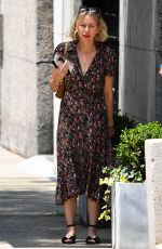 NAOMI WATTS in a Floral Dress Out in New York 06/29/2021