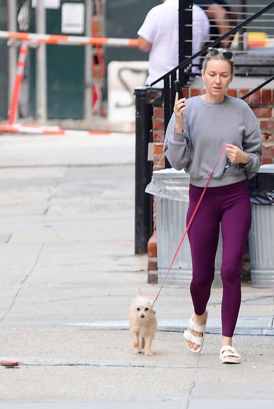 NAOMI WATTS Out with Her Dog in New York 06/07/2021