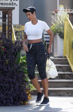 NICOLE MURPHY Out with Her Dog in Los Angeles 06/29/2021