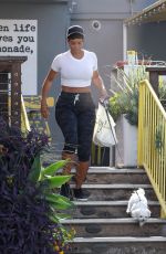 NICOLE MURPHY Out with Her Dog in Los Angeles 06/29/2021