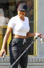 NICOLE MURPHY Out with Her Dog in Los Angeles 06/29/2021