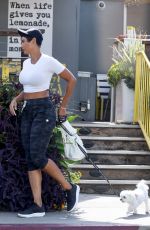 NICOLE MURPHY Out with Her Dog in Los Angeles 06/29/2021