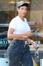 NICOLE MURPHY Out with Her Dog in Los Angeles 06/29/2021