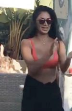 NICOLE SCHERZINGER at Almancil Beach Bar in Portugal 06/23/2021