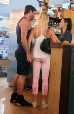 NICOLETTE SHERIDAN and New Boyfriend at Basta Restaurant in Agoura Hills 06/27/2021