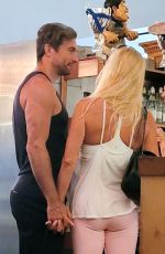 NICOLETTE SHERIDAN and New Boyfriend at Basta Restaurant in Agoura Hills 06/27/2021