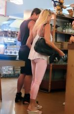 NICOLETTE SHERIDAN and New Boyfriend at Basta Restaurant in Agoura Hills 06/27/2021