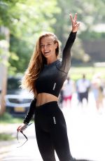 NINA AGDAL Teaching a Yoga Class in Amagansett Hamptons in New York 06/19/2021