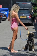 OLIVIA ATTWOOD Out with Her Dog in Manchester 06/08/2021