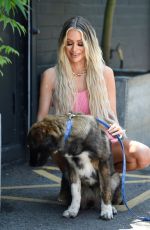 OLIVIA ATTWOOD Out with Her Dog in Manchester 06/08/2021