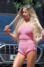 OLIVIA ATTWOOD Out with Her Dog in Manchester 06/08/2021