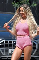 OLIVIA ATTWOOD Out with Her Dog in Manchester 06/08/2021
