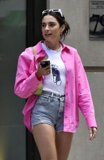 PAIGE DESORBO in Denim Shorts Out in New York 06/23/2021