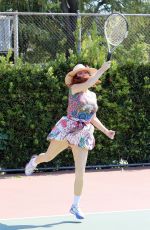 PHOEBE PRICE at a Tennis Court in Los Anegeles 06/14/2021
