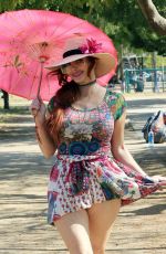 PHOEBE PRICE at a Tennis Court in Los Anegeles 06/14/2021