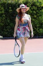 PHOEBE PRICE at a Tennis Court in Los Anegeles 06/14/2021
