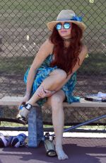 PHOEBE PRICE Out at a Tennis Courts in Los Angeles 06/01/2021