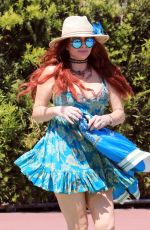 PHOEBE PRICE Out at a Tennis Courts in Los Angeles 06/01/2021