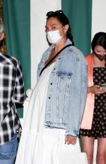 Pregnant GAL GADOT at San Vicente Bungalows in West Hollywood 06/14/2021