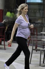 Pregnant RACHEL RILEY Leaves Countdown Studio in Manchester 06/09/2021