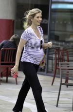 Pregnant RACHEL RILEY Leaves Countdown Studio in Manchester 06/09/2021