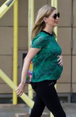 Pregnant RACHEL RILEY Leaves Countdown Studios in Salford 06/08/2021