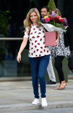 Pregnant RACHEL RILEY Out with Flowers in Manchester 06/22/2021