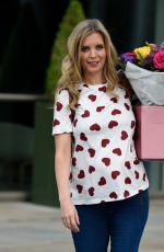 Pregnant RACHEL RILEY Out with Flowers in Manchester 06/22/2021