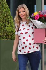 Pregnant RACHEL RILEY Out with Flowers in Manchester 06/22/2021