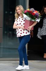 Pregnant RACHEL RILEY Out with Flowers in Manchester 06/22/2021