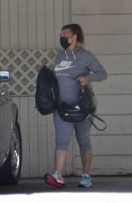 QUEEEN LATIFAH Takes Her Kids to Swimming Lessons in Studio City 06/04/2021