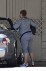 QUEEEN LATIFAH Takes Her Kids to Swimming Lessons in Studio City 06/04/2021