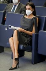 QUEEN LETIZIA OF SPAIN at a Working Meeting at Mutua Madrilena Headquarters 06/02/2021
