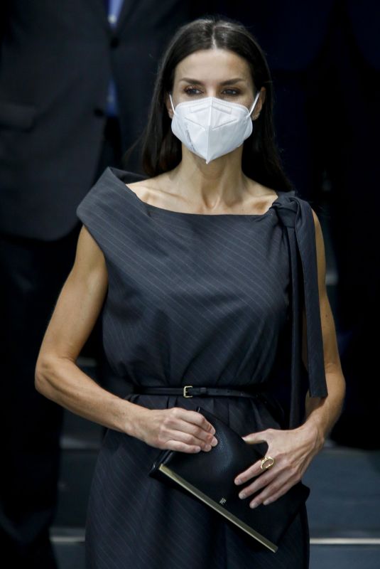 QUEEN LETIZIA OF SPAIN at a Working Meeting at Mutua Madrilena Headquarters 06/02/2021
