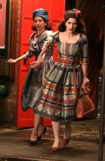 RACHEL BROSNAHAN and MARIN HINKLE on the Set of The Marvelous Mrs Maisel in New York 06/01/2021