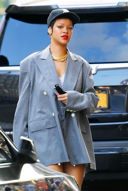 RIHANNA Out and About in New York 06/29/2021