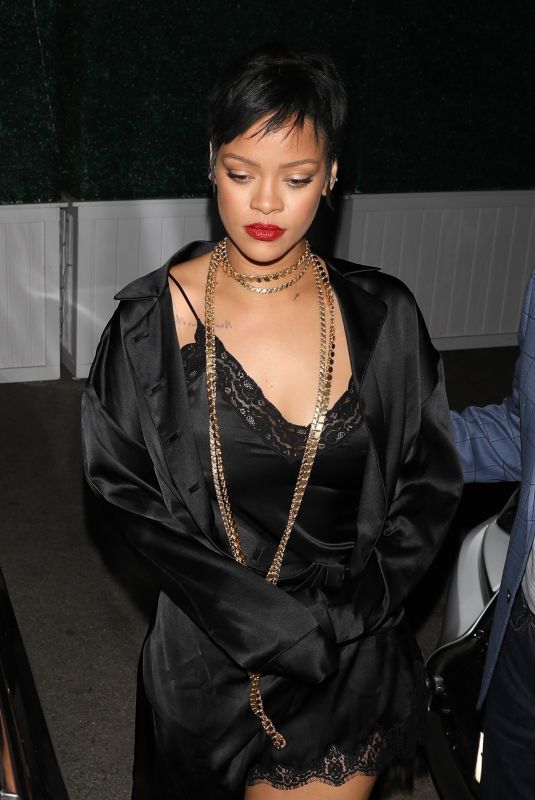 RIHANNA Out for Dinner at Delilah in West Hollywood 06/06/2021