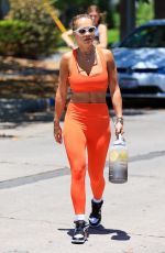RITA ORA in Tights Heading to Pilates Class in Los Angeles 06/13/2021