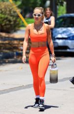 RITA ORA in Tights Heading to Pilates Class in Los Angeles 06/13/2021