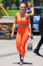 RITA ORA in Tights Heading to Pilates Class in Los Angeles 06/13/2021