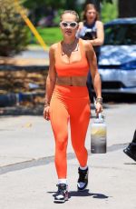 RITA ORA in Tights Heading to Pilates Class in Los Angeles 06/13/2021