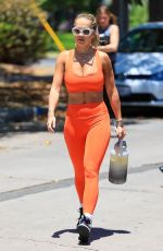 RITA ORA in Tights Heading to Pilates Class in Los Angeles 06/13/2021