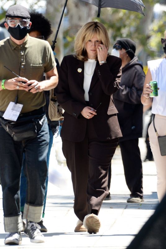 SARAH PAULSON on the set of American Crime Story 06/27/2021