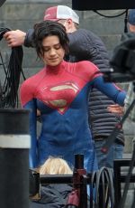 SASHA CALLE on the Set of The Flash in London 06/20/2021