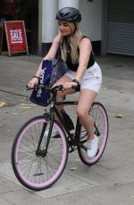 SIAN WELBY Out Riding a Bike in London 06/11/2021