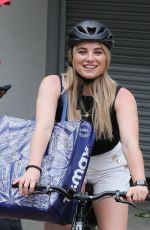 SIAN WELBY Out Riding a Bike in London 06/11/2021