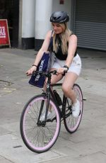 SIAN WELBY Out Riding a Bike in London 06/11/2021