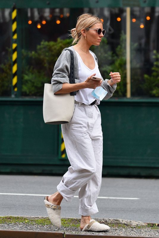 SIENNA MILLER Out in New York 06/05/2021